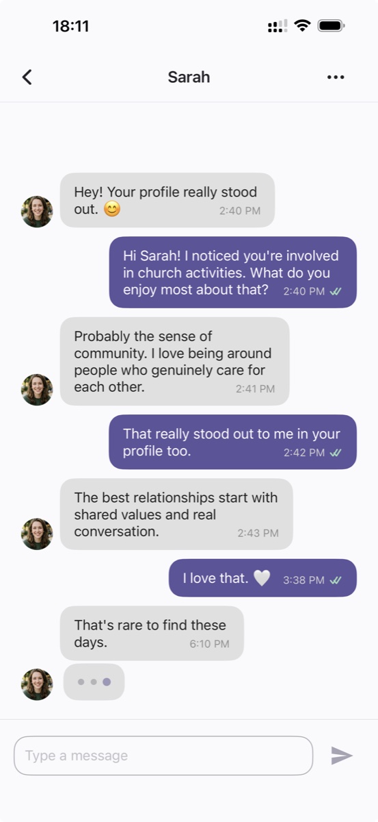 GraceMeet chat screen